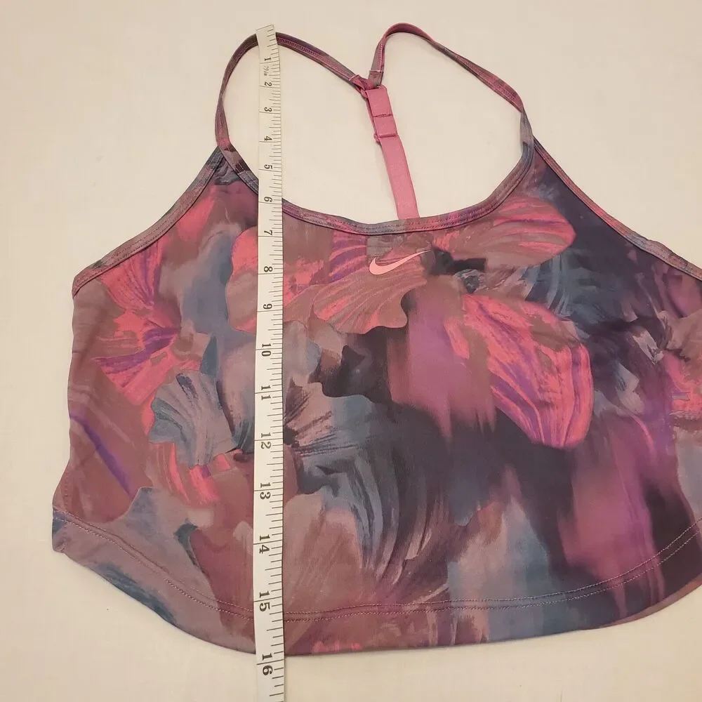 Nike Womens Razorback Tank Top Sz S Floral Cropped Yoga Athleisure